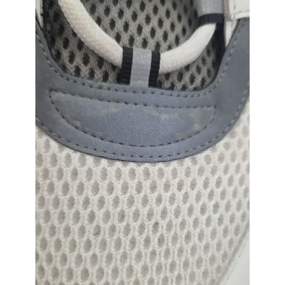 Dior Men’s Athletic Sneakers in White, Gray, Black with Orange Sole